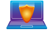 laptop with security shield